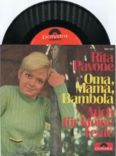 Single Rita Pavone: Oma Mama Bambola (Polydor 2041 005) D 1970