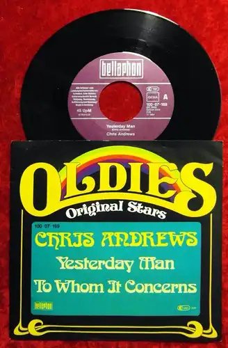 Single Chris Andrews: Yesterday Man (Bellaphon 100 07 169) Oldies Serie 1980