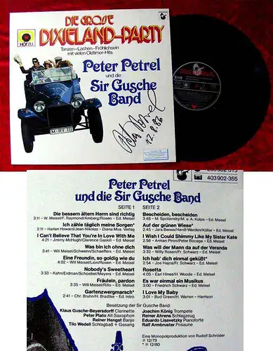 LP Große Dixieland Party Peter Petrel Signiert