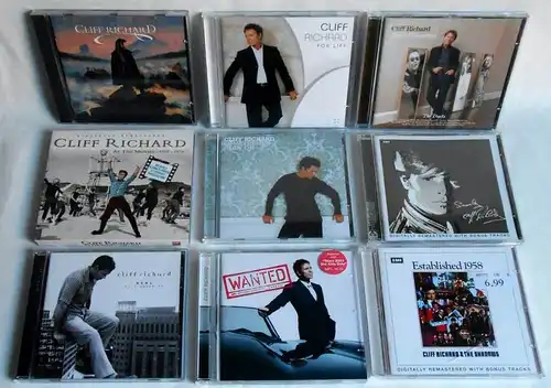 10 CD CLIFF RICHARD - Sammlung - 1 x mit PR Facts -