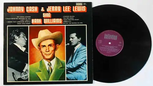 LP Johnny Cash & Jerry Lee Lewis Sing Hank Williams (Bellaphon Sun BI 1572) D 71