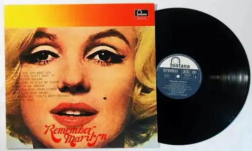 LP Marilyn Monroe: Remember Marilyn (Fontana 9286 865) Italy 1978