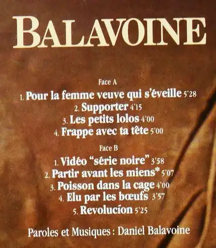 LP Daniel Balavoine: Loin Des Yeux De L`Occident (Riviera LM BA260-815 436-1)