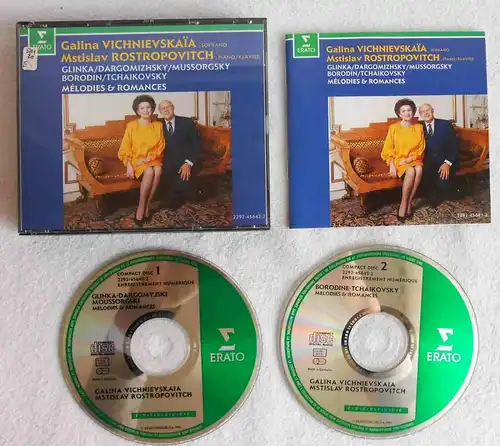 2CD Galina Vichnievskaia Mstislav Rstropovitch: Melodies & Romances (Erato) 1991