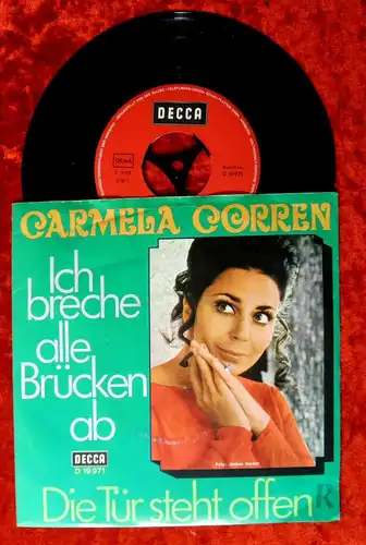 Single Carmela Corren: Ich breche alle Brücken ab (Decca D 19 971) D