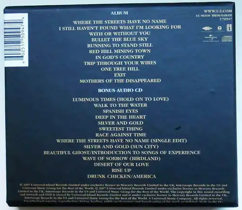 2CD U2: Joshua Tree w/ Booklet im Schuber Remastered Audio + B-Sides (Universal)
