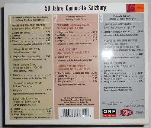 3CD Box 50 Jahre Camerata Salzburg  Limited Edition (PC) 2002