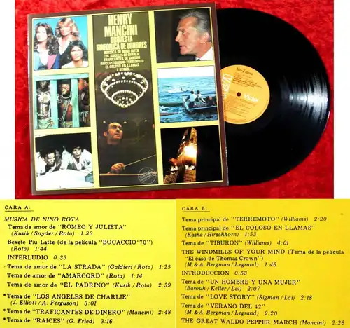 LP Henry Mancini: Qruesta Sinfonica de Londres Musica de Ninio Rota u.a. (RCA)