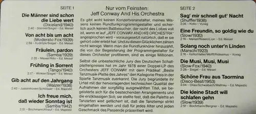 LP Jeff Conway: Deutsche Evergreens (Hansa 203 262-241) D 1980