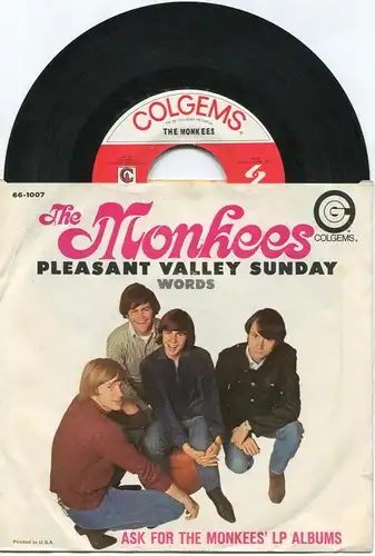 Single Monkees: Words / Plesant Valley Sunday (Colgems 66-1007) US 1969