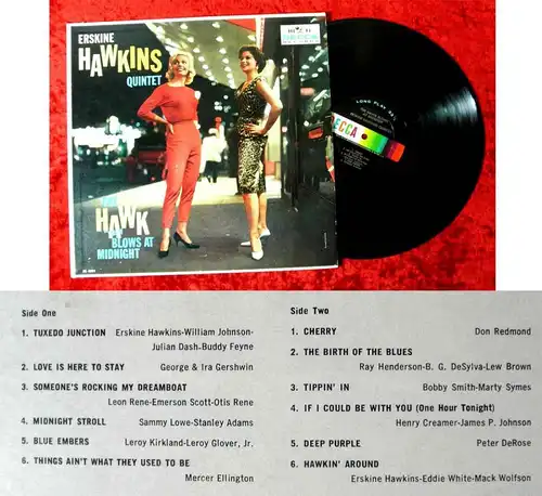 LP Erskine Hawkins Quintet: Hawk Blows at Midnight (Decca DL 4081) US