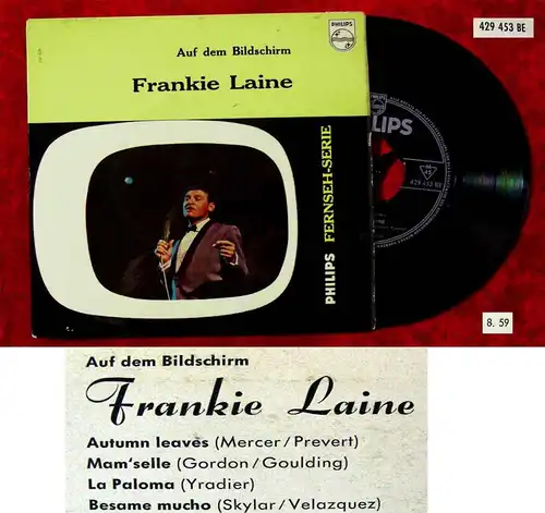 EP Frankie Laine: Auf dem Bildschirm (Philips 429 453 BE) D 1959