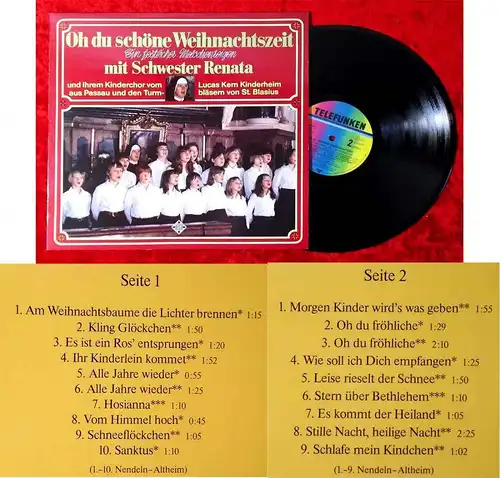 LP Schwester Renata: Oh du schöne Weihnachtszeit (Telefunken 625357 AG) D 1982