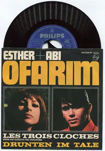Single Esther & Abi Ofarim: Les Trois Cloches (Philips 345 854 PF) D 1965