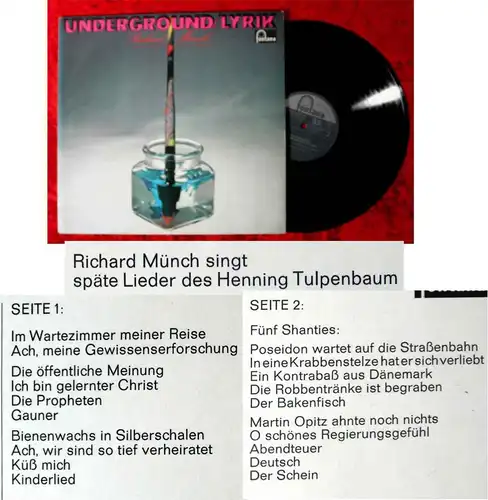 LP Underground Lyrik mit Richard Münch (Fontana 701739 WPY) D