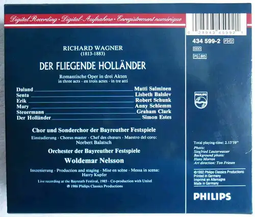 2CD Box Richard Wagner Edition: Der fliegende Holländer (Philips) 1992