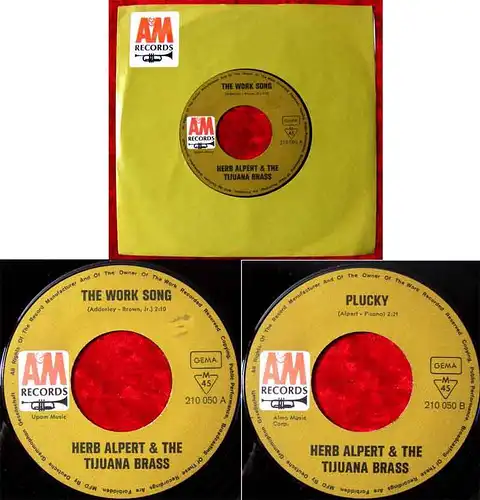 Single Herb Alpert: Work Song / Plucky  (A&M 210 050) D 1967