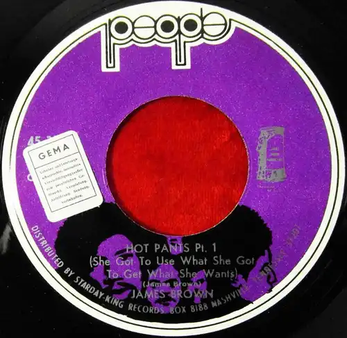 Single James Brown: Hot Pants Part 1 & 2 (People 45-2501) US