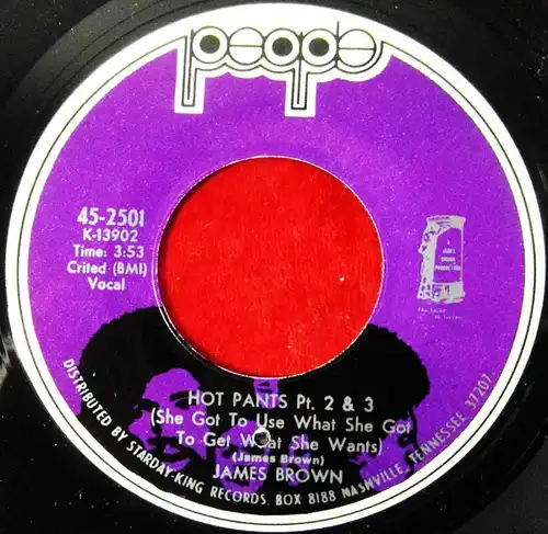Single James Brown: Hot Pants Part 1 & 2 (People 45-2501) US
