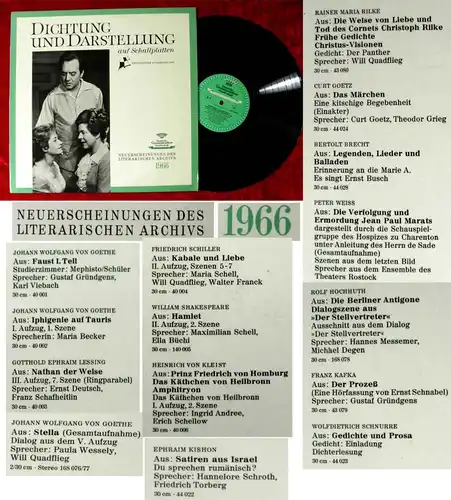 LP Dichtung und Darstellung auf Schallplatten - Frankfurter Buchmesse 1966 (DGG)