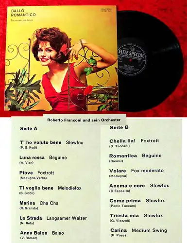 LP Roberto Franconi: Ballo Romantico - Tanzmusik aus Italien (Elite 33-261)