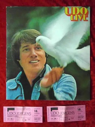 Tourprogramm Udo Jürgens - Udo Live 1978 incl. 2 Tickets