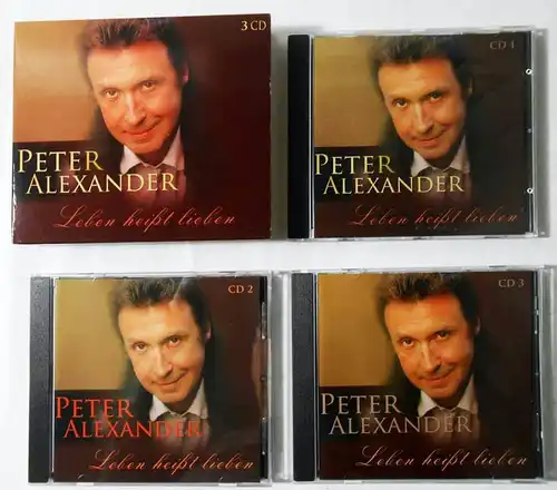 3CD Box Peter Alexander: Leben heißt lieben (Sony) 1996