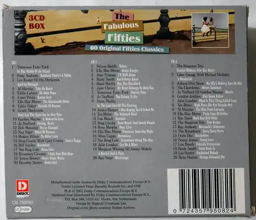 6 CD The Fabulous Fifties  - Original Classics - (Disky) 1995