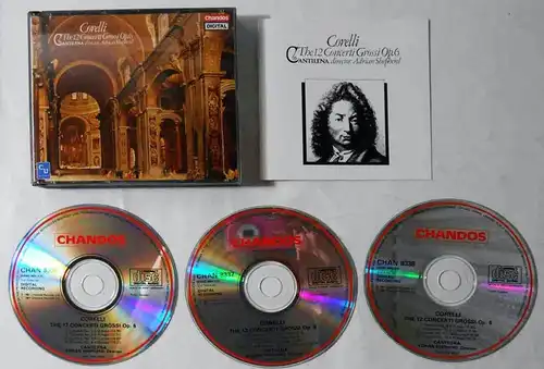 3CD Box Corelli: Concerti Grossi Op. 6  - Cantilena Adrian Shepherd (Chandos)