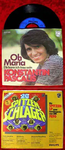 Single Konstantin Pascalis: Oh Maria (Philips 6003 389) D 1974