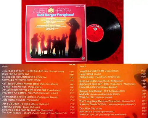 LP Wolf Berger Partyband: Sweet Happy (Telefunken SLE 14 662-P) D 1972