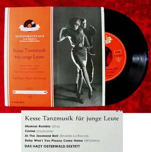 EP Hazy Osterwald Sextett: Kesse Tanzmusik für junge Leute (Polydor E 76 530) D