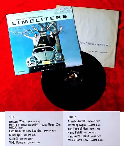 LP Limeliters: The Slightly Fabulous Limeliters (RCA LPM-2393) US 1961