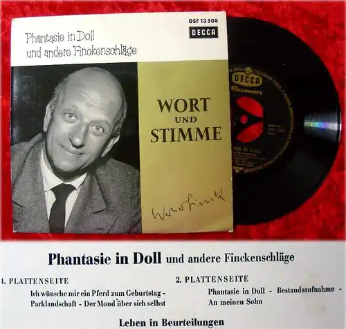 EP Werner Finck: Phantasie in Doll & and. Finckenschläge (Telefunken) D