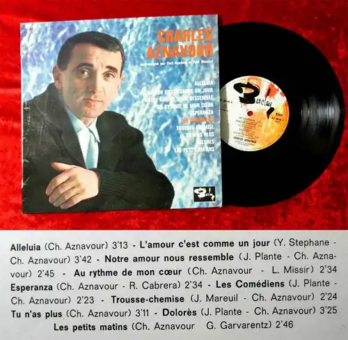 25cm LP Charles Aznavour w/ Burt Random et Paul Mauriat (Barclay 80 180) F