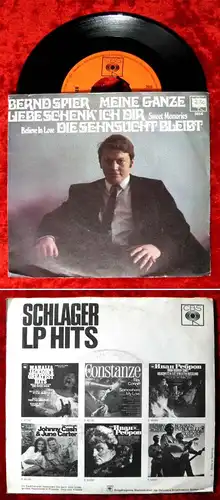 Single Bernd Spier: Meine ganze Liebe schenk ich Dir (CBS 3656) D