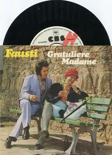 Single Faust: Gratuliere Madame (CBS 3349) D 1975 Promo Blitzinfo