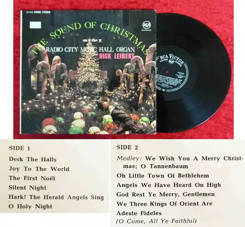 LP Radio City Music Hall Organ Dick Leibert: Sound of Christmas (RCA LSP-2558) D