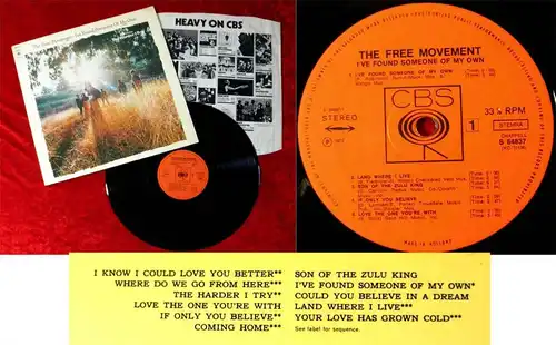 LP Free Movement: I´ve found someone of my own (CBS S 64 837) NL 1972