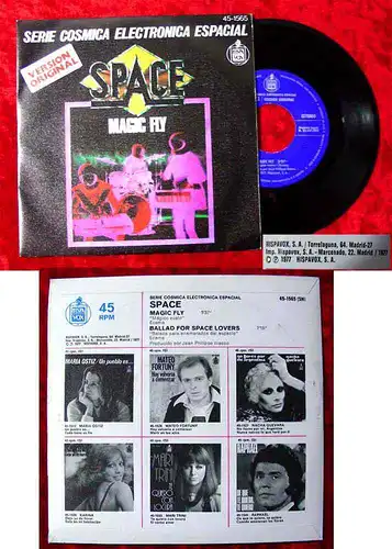 Single Sapce: Magic Fly (Hispavox 45-1565) Spanien 1977
