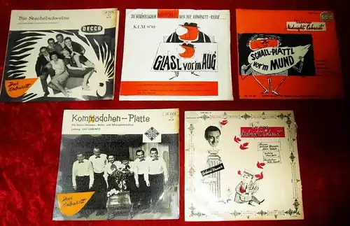 5 Langspielplatten (25cm/10inch) Kabarett Stachelschweine Kömmödchen Vienna....