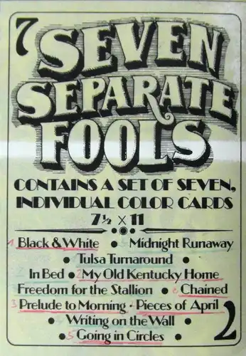 LP Three Dog Night: Seven Separate Fools ( + 7 Spielkarten)  D 1972