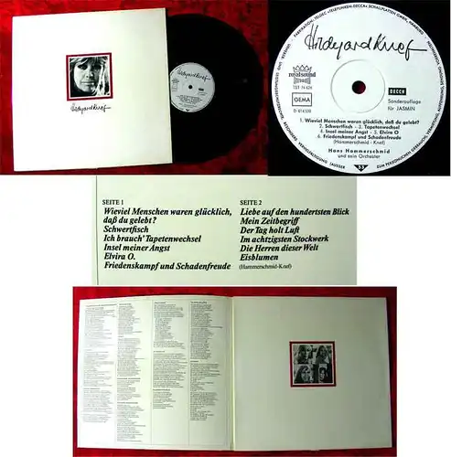 LP Hildegard Knef (Decca Jasmin Sonderpressung) D Promo