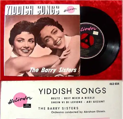 EP Barry Sisters Yiddish Songs Heliodor Rarität