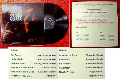 LP Gisela: Die Schwabinger Gisela serviert Chansons (Science & Arts) Signiert!!