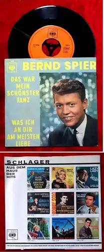 Single Bernd Spier: Das war mein schönster Tanz (CBS 1639) D 1964