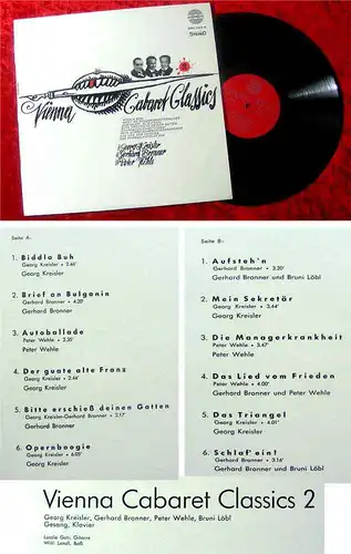 LP Vienna Cabaret Classics 2 Gerhard Bronner Georg Kreisler