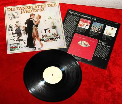 LP Hugo Strasser: Tanzplatte des Jahres 1983 (EMI 1C 088-46 650) Signiert