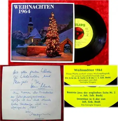 EP Swingle Singers Weihnachten 1964 Philips Hausprodukt