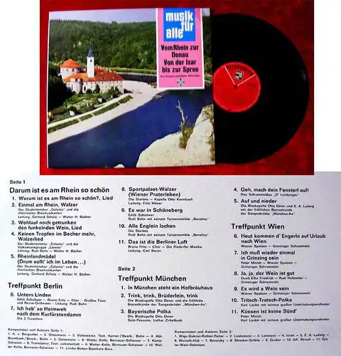 LP Vom Rhein zur Donau Von der Isar bis zur Spree (Musik für Alle NT 131)